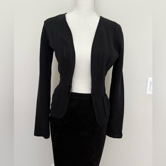 CHANEL Black Knit Cardigan Made in France size 34 (US 2) - Picture 7 of 17